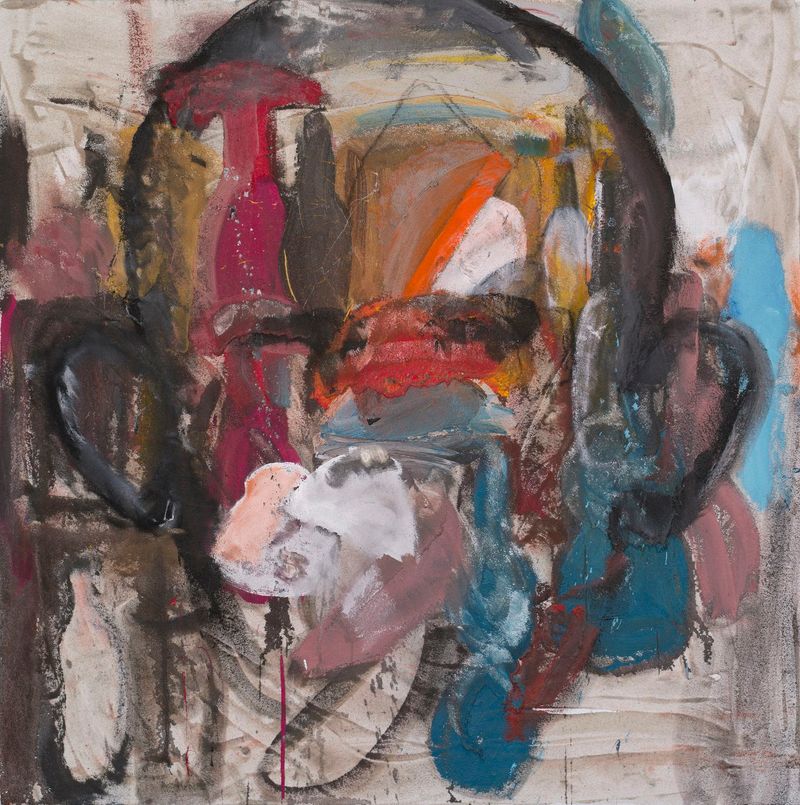 Jim Dine Other Poem 2017 Acryl und Sand auf Leinwand 150 x 150 cm Sammlung des Künstlers